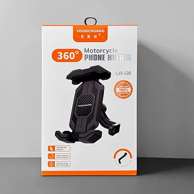 Car phone holder — car suction automatic lock - uschuan-lw-q6-rearview-mirror-motorcycle-bracket