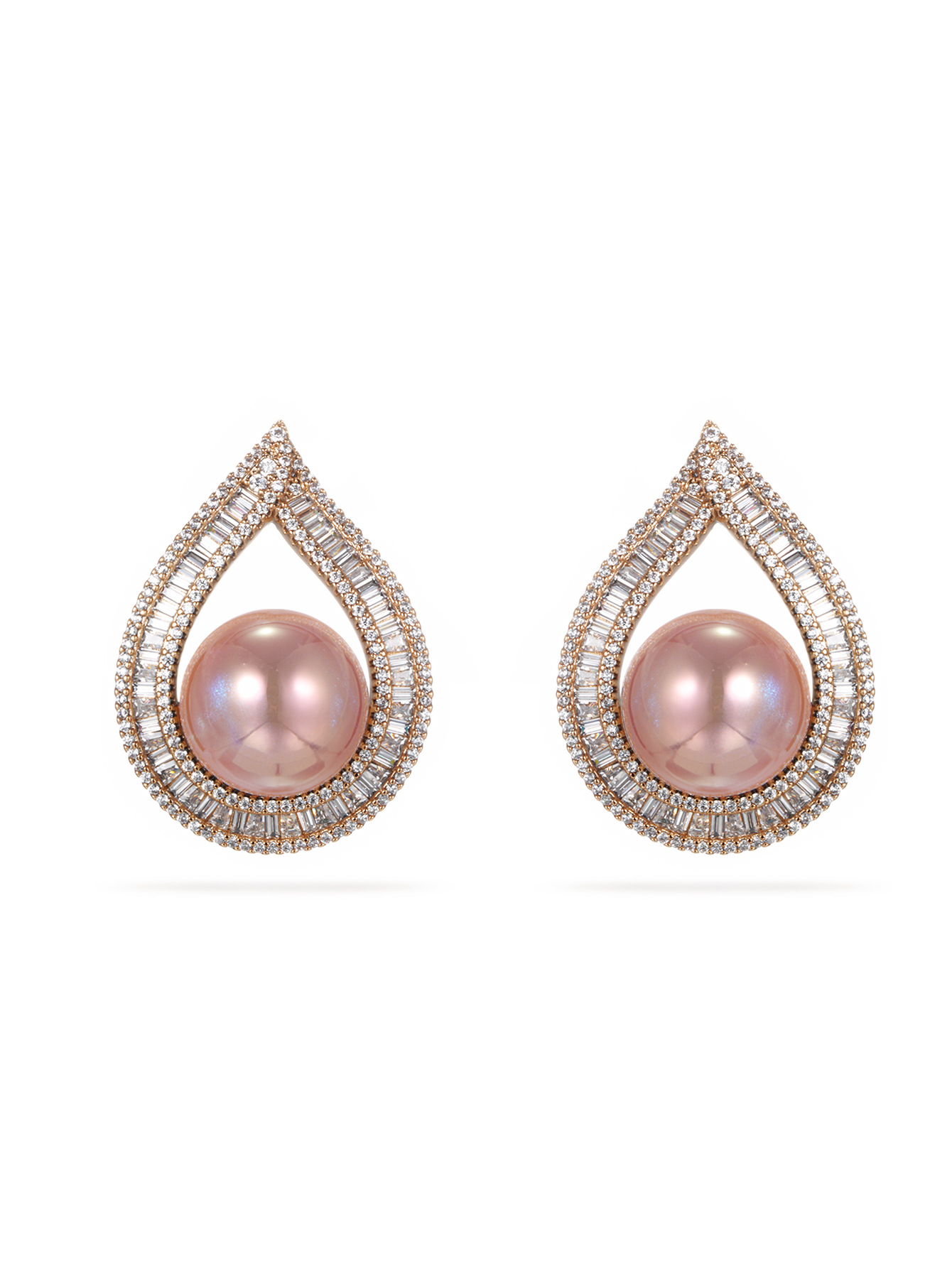 Pendientes de perlas de imitación en forma de gota de agua de aleación de cobre xuping pendientes de perlas de alta costura de verano pendientes de orejas elegantes retro europeas y americanas