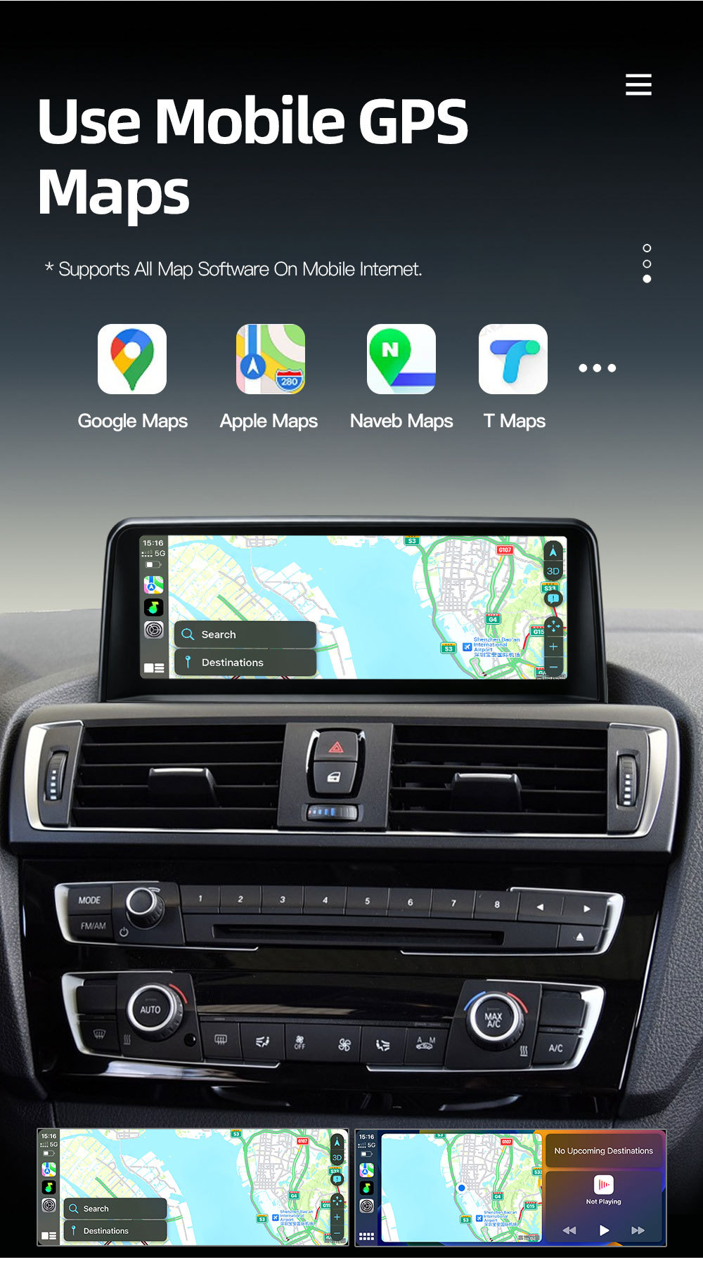 10.25inch Suitable for BMW 1 Series F20 F21 in-car central control large screen GPS navigation player