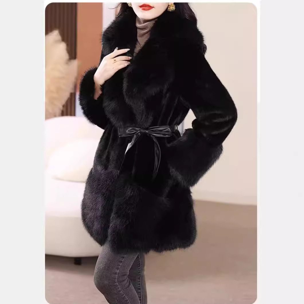Women's Clothing Haining mink coat real mink female fur simple and fashionable 2024 winter new mother high end women's clothing_voghion.com