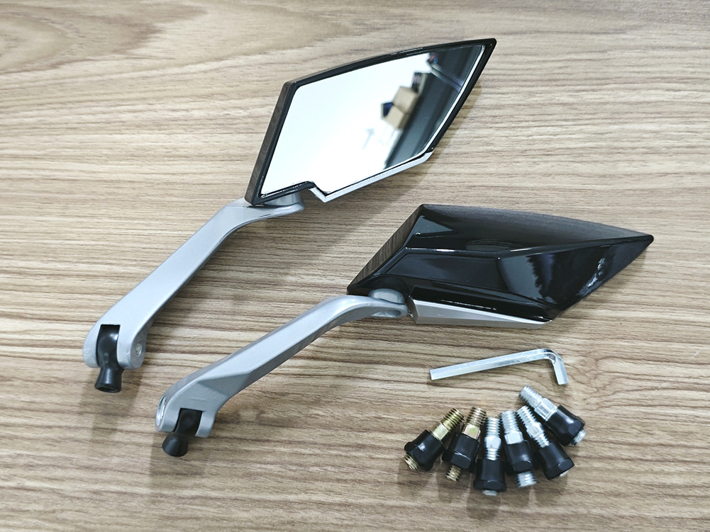 Cross-Border Motorcycle Electric Vehicle Rearview Mirror Modified Aluminum Rod Universal Reversing Rearview Mirror Reflective Mirror