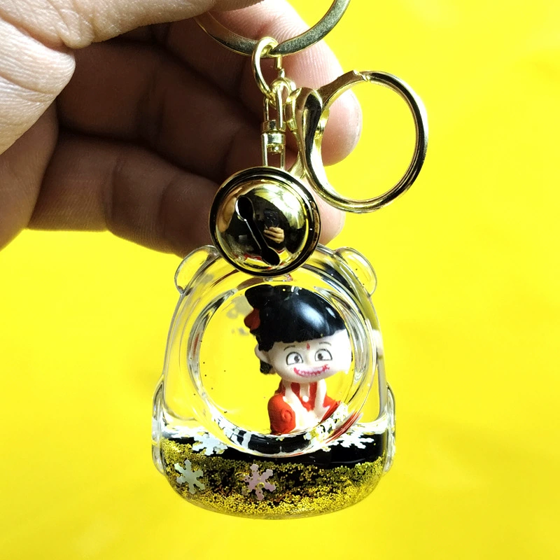 Акриловая масло-наполненная Sanrio масло-наполненная бутылка quicksand брелок не хрупкий Kurome quicksand маленький кулон оптом
