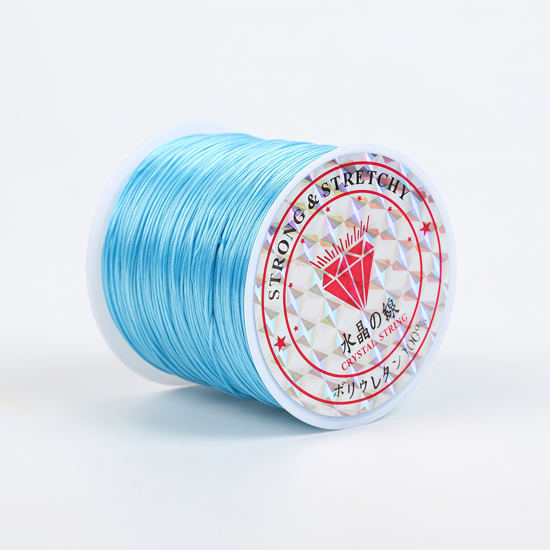 Flat elastic thread [lake blue]