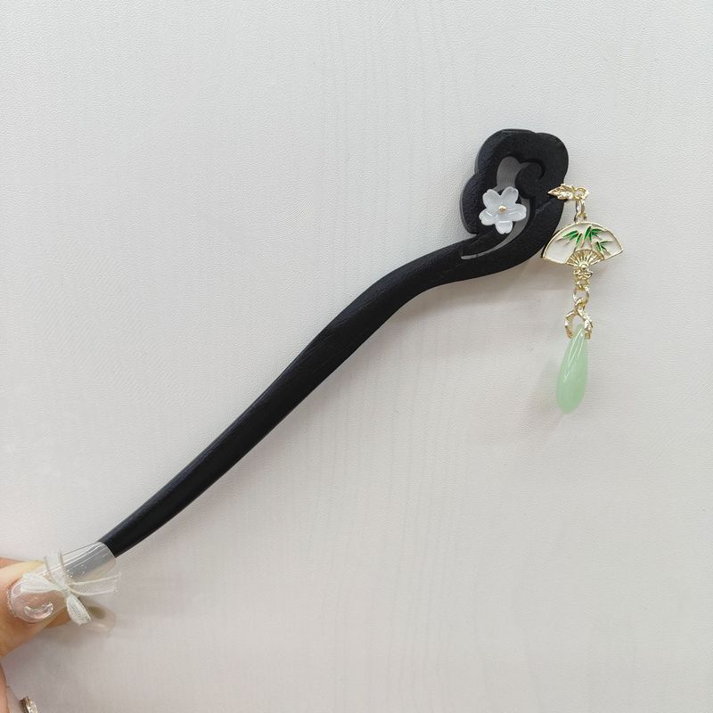 古风高级感黑色檀木发簪女流苏新中式簪子盘发神器发钗簪子苏州|undefined