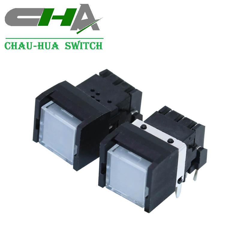 新品推荐C309带灯开关侧按复位/自锁发光按键开关适用音频设备