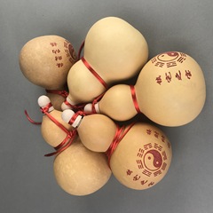 天然のヒョウタンのペンダントのヒョウタンの開口部の扉の彩色の絵の中国風は酒の水の家庭の文を詰めてヒョウタンの置物の卸売りを遊びます。