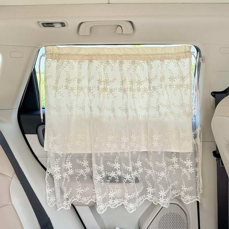 車用サンシェード サイドカーテン 吸盤式車用カーテン ベビー・子供用 日焼け止め・断熱 ウィンドウシェード ピュアホワイト|undefined