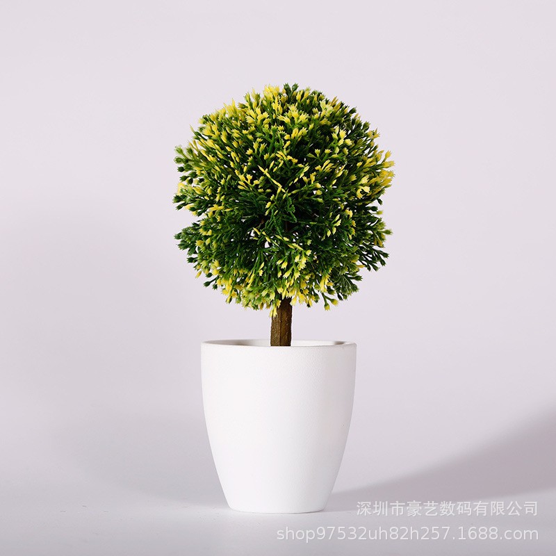 Simulación de plantas verdes, plantas en macetas, comercio electrónico, venta al por mayor, venta directa de fábrica, bola de hierba artificial de plástico, decoración del hogar, decoración del hogar image 14