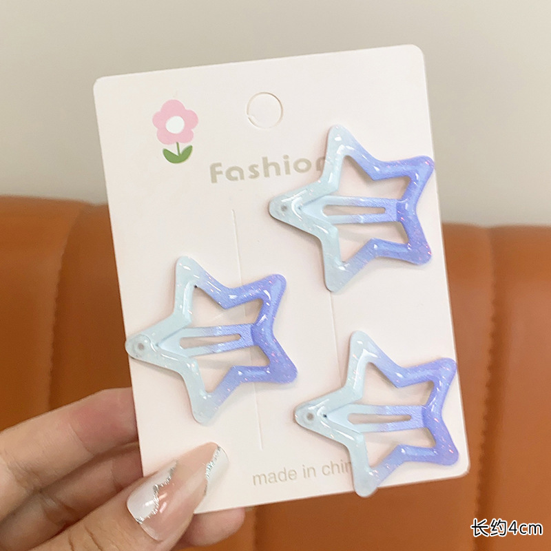 Mayorista de clips de cabello de estrellas de color niñas lindas clips de frangeo lateral clip de cabello rotos clip de cabello de niña roja corazón bb clip de cabello image 24