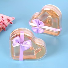 塑料桃心盒 爱心喜糖塑料盒 散装德芙巧克力吸塑盒 6格塑料桃心盒