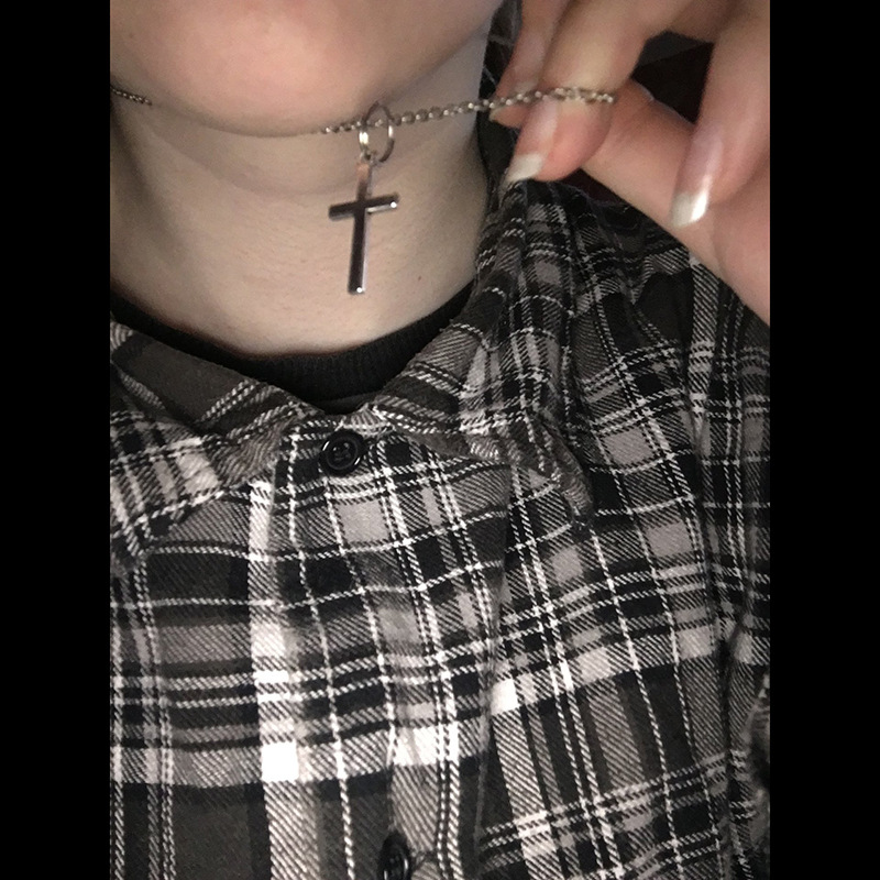 简约十字架项链5 (2)