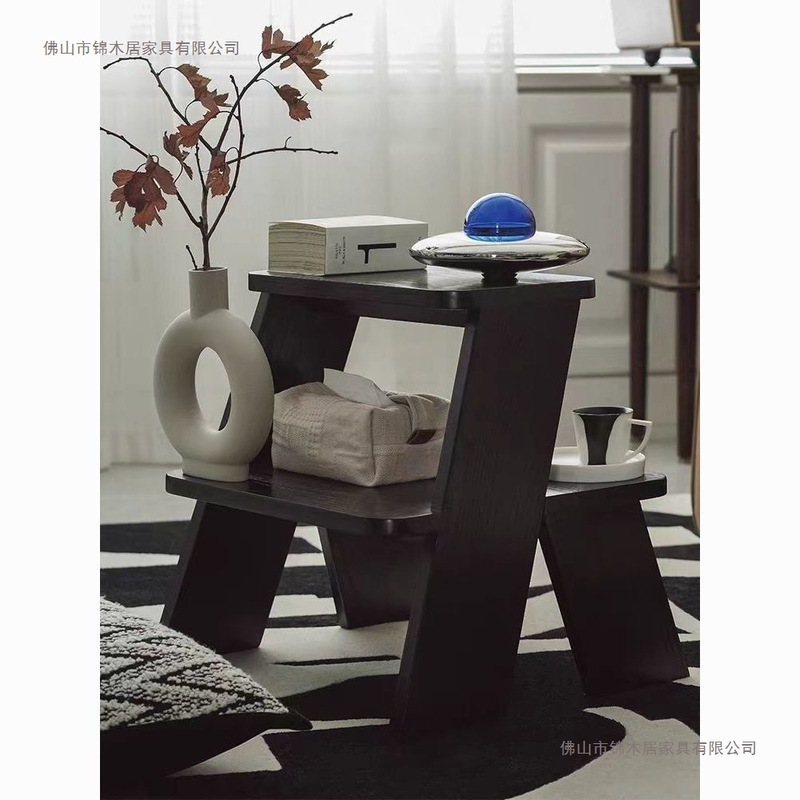 凳子中古床头客厅摆设家用梯凳简约卧室两用二合一床头柜脚凳|undefined