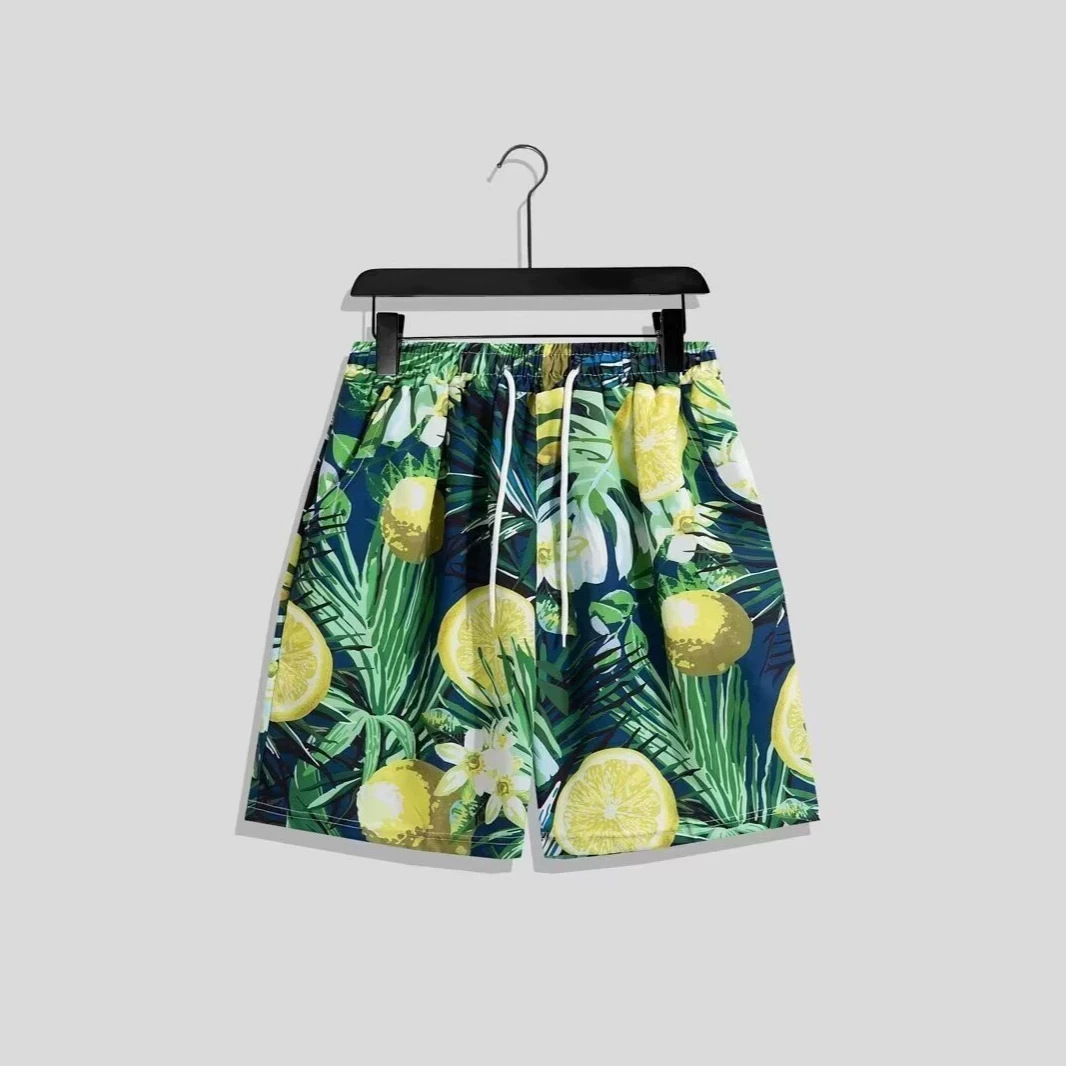 Men's beach shorts, swim trunks, men's five-point shorts, anti-embarrassment, quick-drying, suitable for swimming, loose fit, hot springs, beach.
