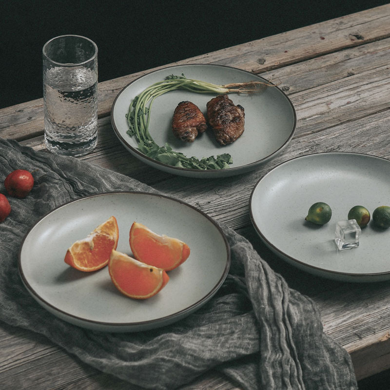 ins Nordic style dish creative hotel salad dish deep dish ceramic retro plate wholesale tableware