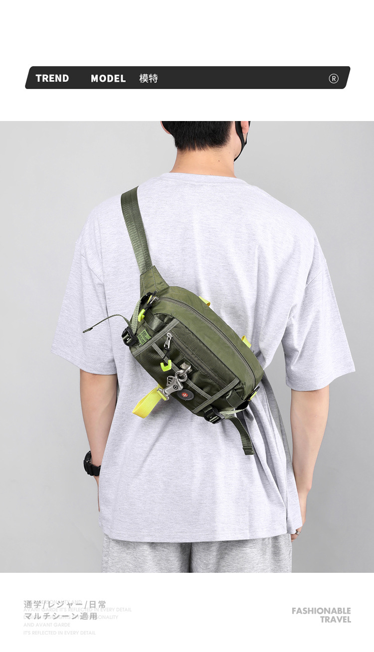 New cross-border large-capacity men's chest bag, outdoor single-shoulder bag, sports phone bag, multi-functional crossbody chest bag undefined