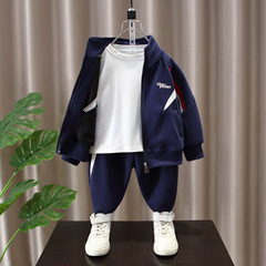 9649男童秋装运动服套装2025新款儿童秋冬宝宝童装男孩衣服酷帅
