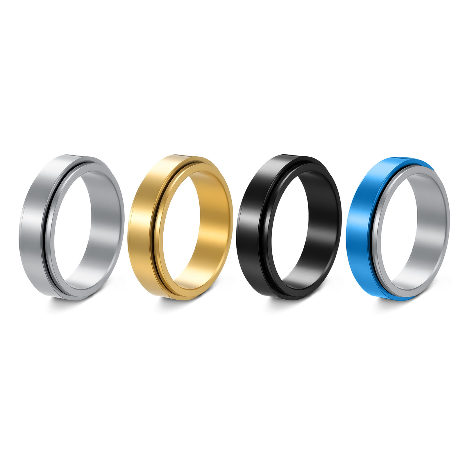 glossy golden ring stainless steel