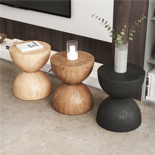 Solid Wood Pier Stool Nordic Log Pier Side Table Stump Ornaments Round Living Room Household Chair Wooden Pier