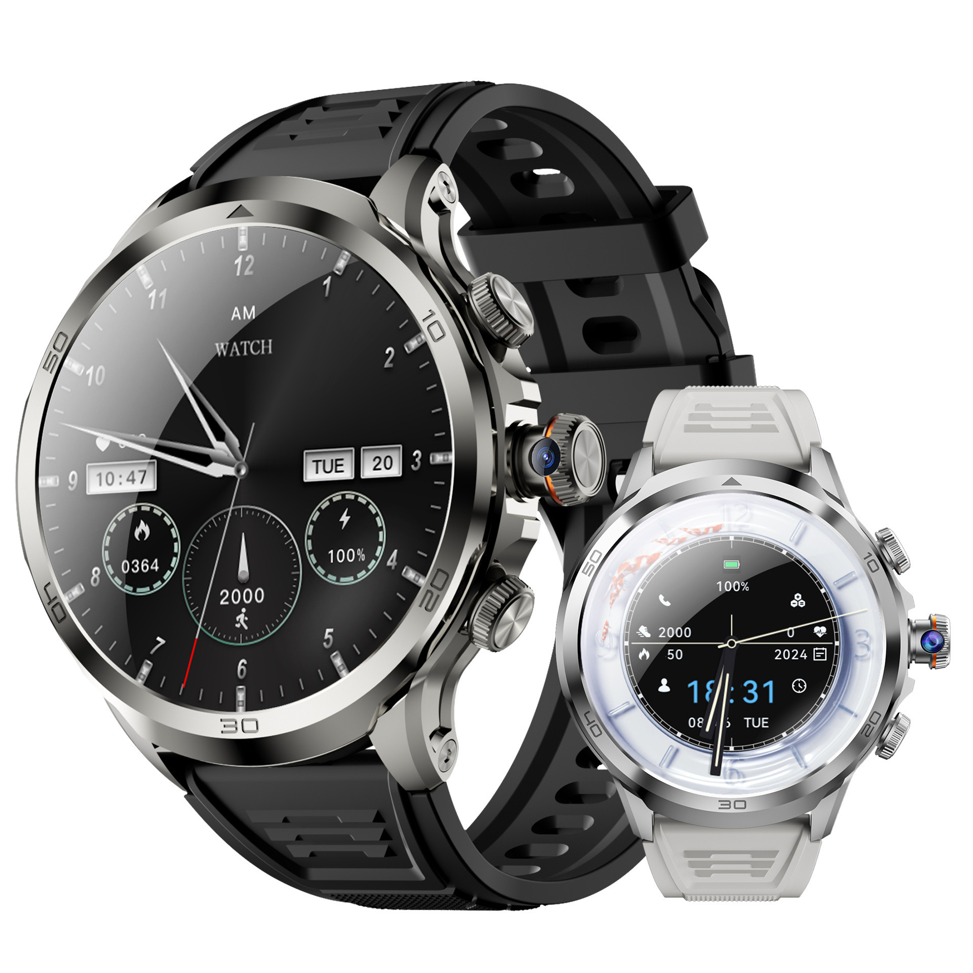 H19 Smart Phone Watch with Card Slot, Multi-Functional Heart Rate Sports Watch, Men's Watch with the Ability to Download Apps, Utan