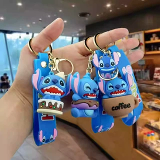 卡通史迪仔软胶钥匙扣可爱汽车包包钥匙扣批发卡通公仔钥匙扣挂件