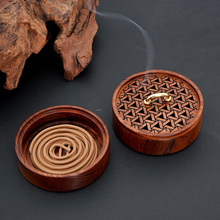 木质线香盘中国风节日送礼红木香炉香薰香盘一件起批香印香道礼盒