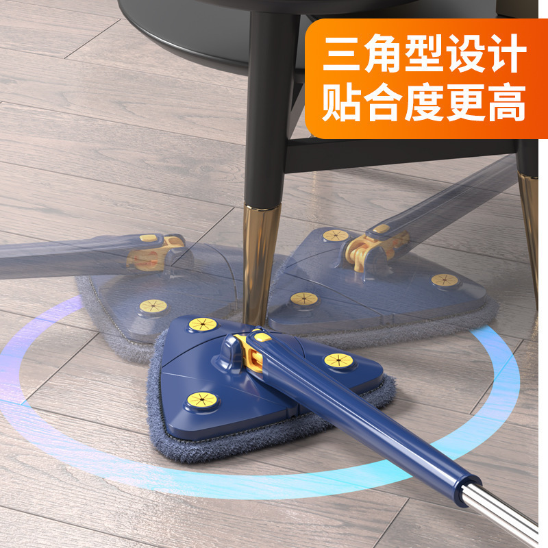 一件代发三角拖把天花板清洁灰尘工具擦瓷砖墙面可伸缩旋转免手洗|undefined