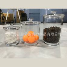 亚克力棉签储物罐茶叶罐药剂师桌面陈列罐子多规格糖果罐可叠加