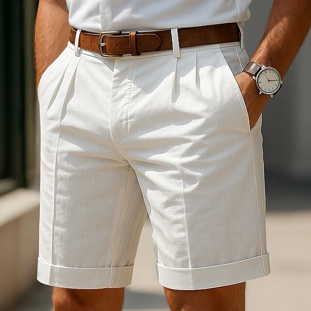 Cross-Border Men's Clothing Amazon Men's Summer Business Casual Shorts Solid Color Five-Point Pants Golf Sports Suit Style Cross-Border Men's Clothing Amazon Men's Summer Business Casual Shorts Solid Color Five-Point Pants Golf Sports Suit Style