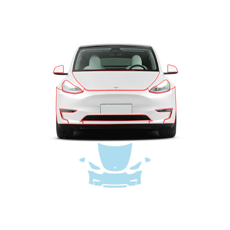 Tesla Model Y Special TPU Invisible Car Clothing Full Car Paint Mask Protective Film Transparent Film Free Knife