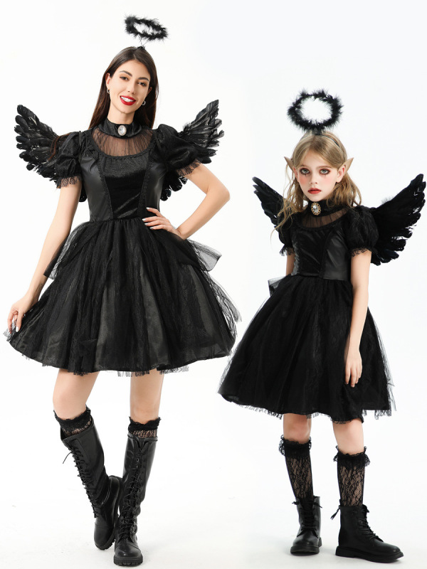 2024ハロウィーン成人服装天使装悪魔吸血鬼魔女暗黒ゴシック欧米演技ワンピース|undefined