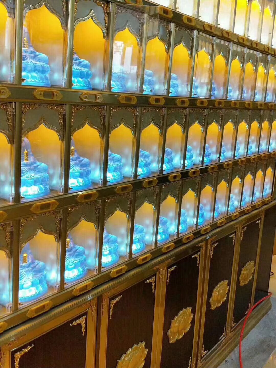 厂家销售铝合金寺庙佛龛 铝合金牌位架 智能佛龛订制批发