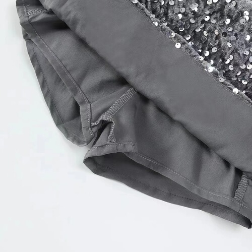 Popular half skirt black glitter skirt 2024 spring new style bustier skirt A-line short skirt