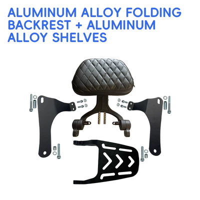Suitable for Qianjiang Flash: Motorcycle bumper - new-aluminum-alloy-folding-backrest-rear-rack