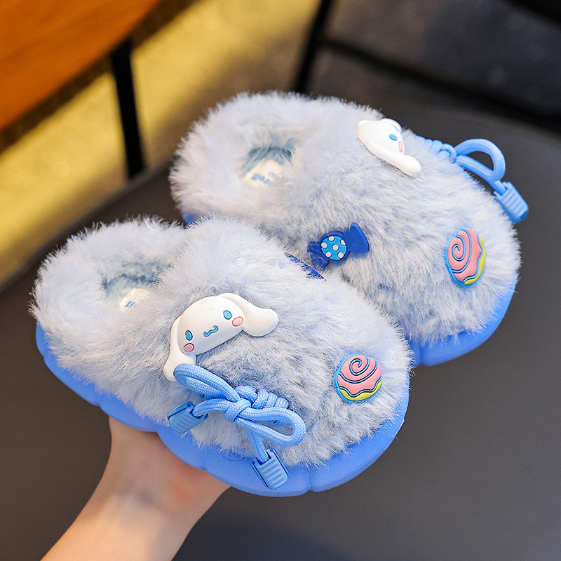 Sanliou bolsas de invierno para niños zapatos de talón de algodón para niños y niñas caliente y terciero para niños y niños de mediana edad lana para casa Kullomi algodón trapazo