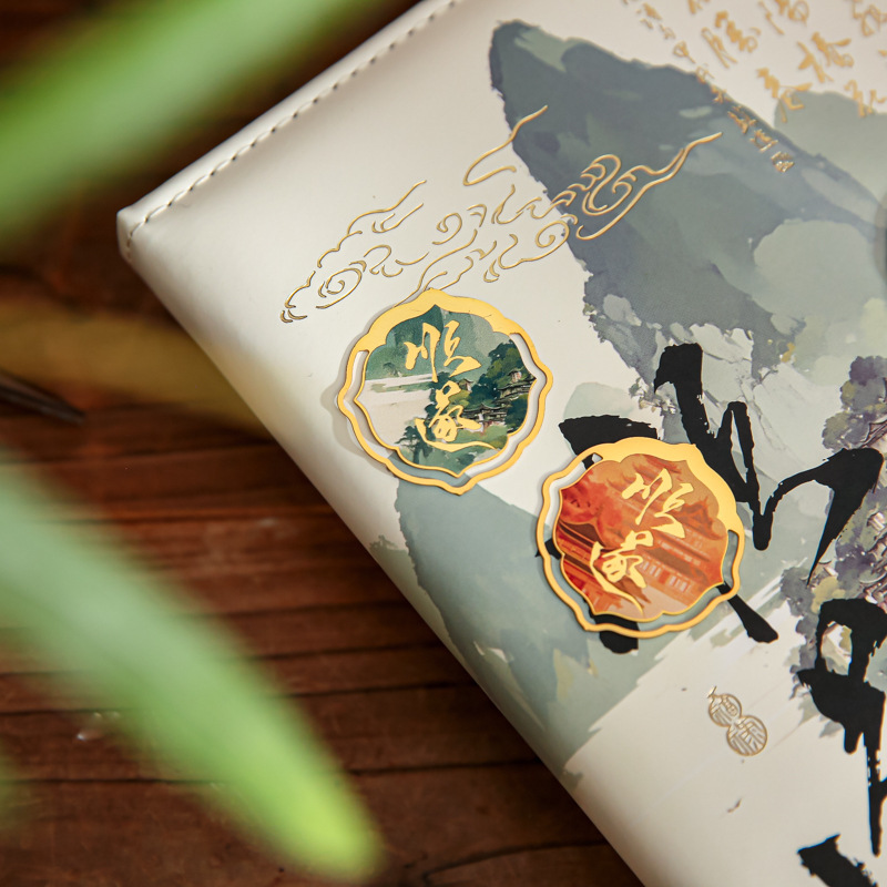 El Sr. Paper Magnetic Buckbook, serie de paisajes de estilo nacional, cuadernos de oficina de estudiantes de alto valor facial