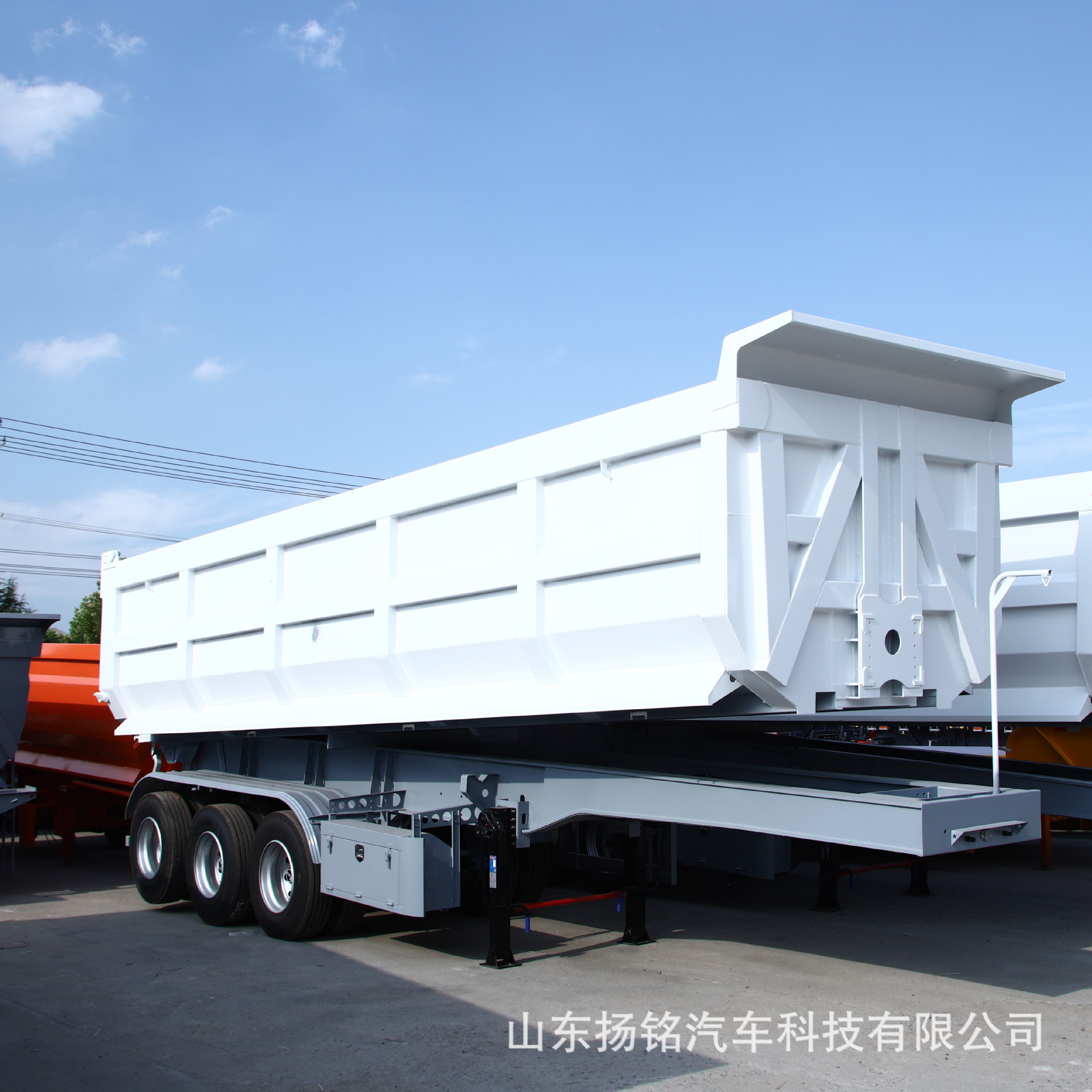 Factory Export Heavy-Duty Rear-Dumping Semi-Trailer Coal Transport Trailer Three-Axle Sand and Gravel Transport Semi-Trailer