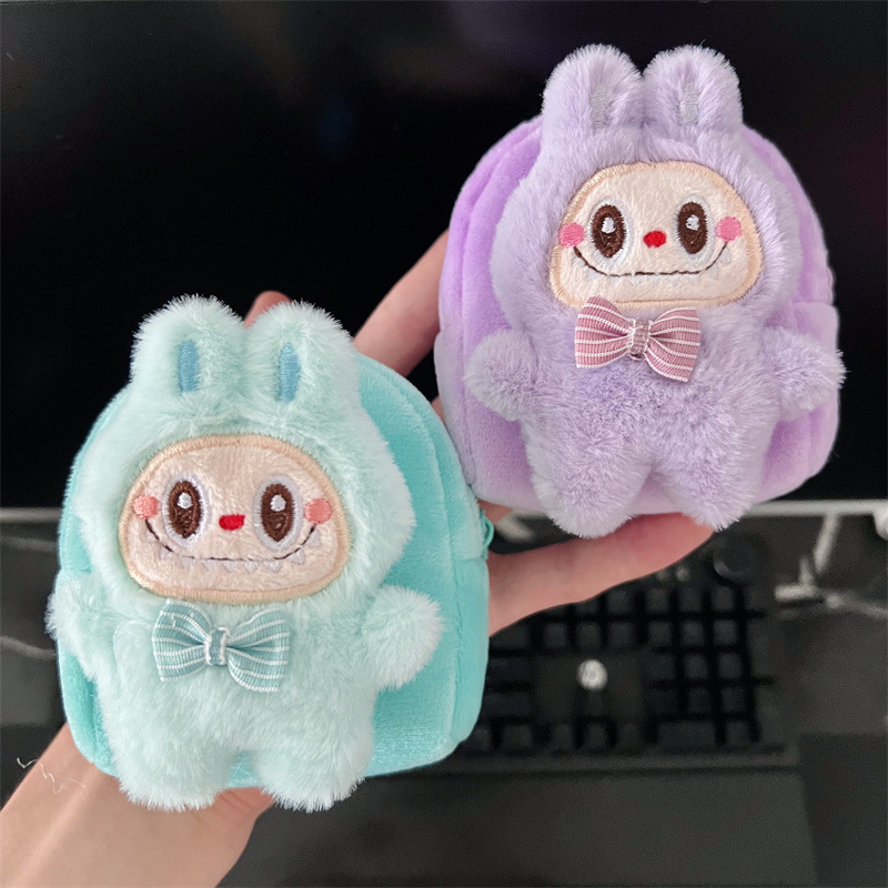 新しいラブブバニー小銭入れ漫画かわいいクロスボーダーミニバッグポータブル機内持ち込みバッグに掛けることができます|undefined