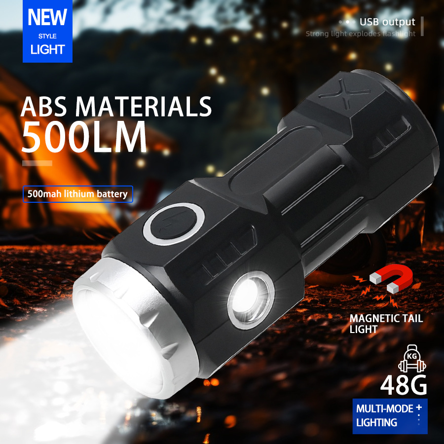 Nueva iluminación al aire libre transfronteriza linterna multifuncional de luz alta, lámpara de sujeción magnética móvil, linterna de luz alta