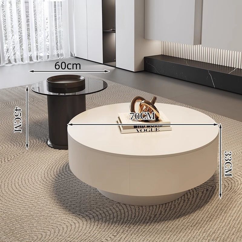 2025m 흰색 캐비닛: 순수한 흰색 무광택 70+60 회색 사이드 테이블