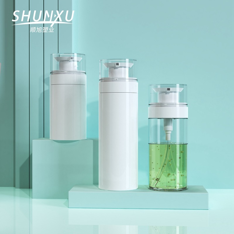 スポット新品200ml300mlpetフラットショルダープレスローション分注ボトル洗顔料ボトルスキンケア洗浄ボトル|undefined