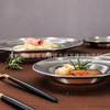 Korean -style stainless steel barbecue plate single -layer gold thick discs dessert disc buffet disk dining