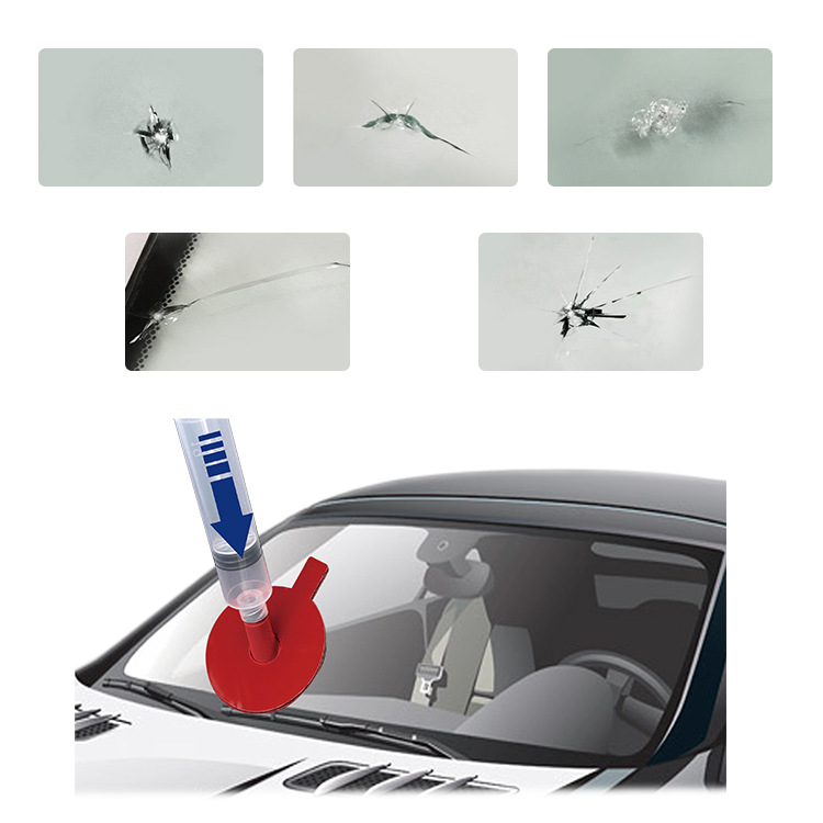 跨境热销汽车挡风玻璃修复套装无灯版 DIY WINDSHIELD REPAIR KIT
