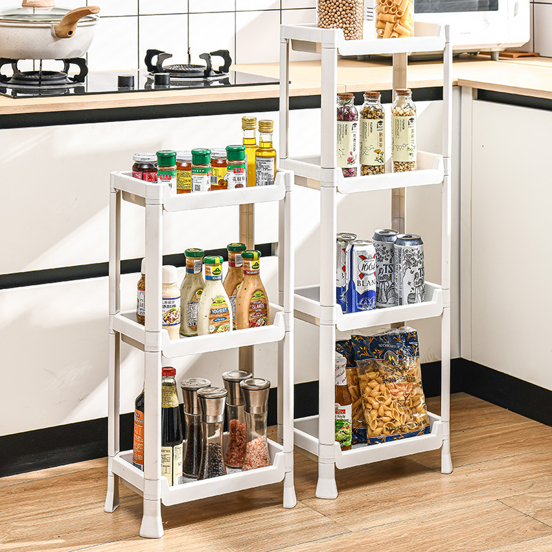 Foldable storage rack household snack floor multi-layer living room storage bookshelf mobile kitchen fruit and vegetable basket rack