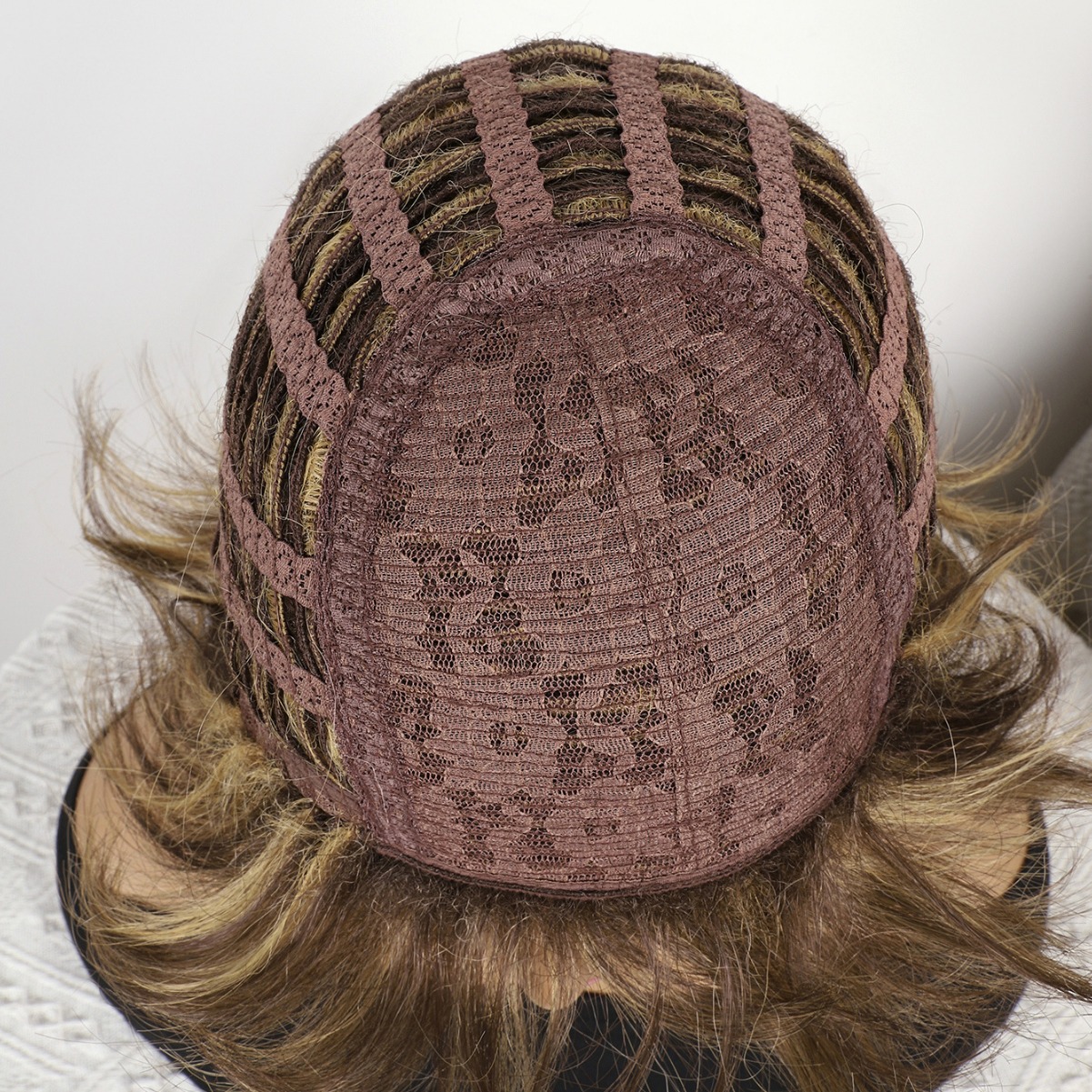 Fibra química al por mayor bob cabello pelucón mecánico pelucón cubierta de pelo