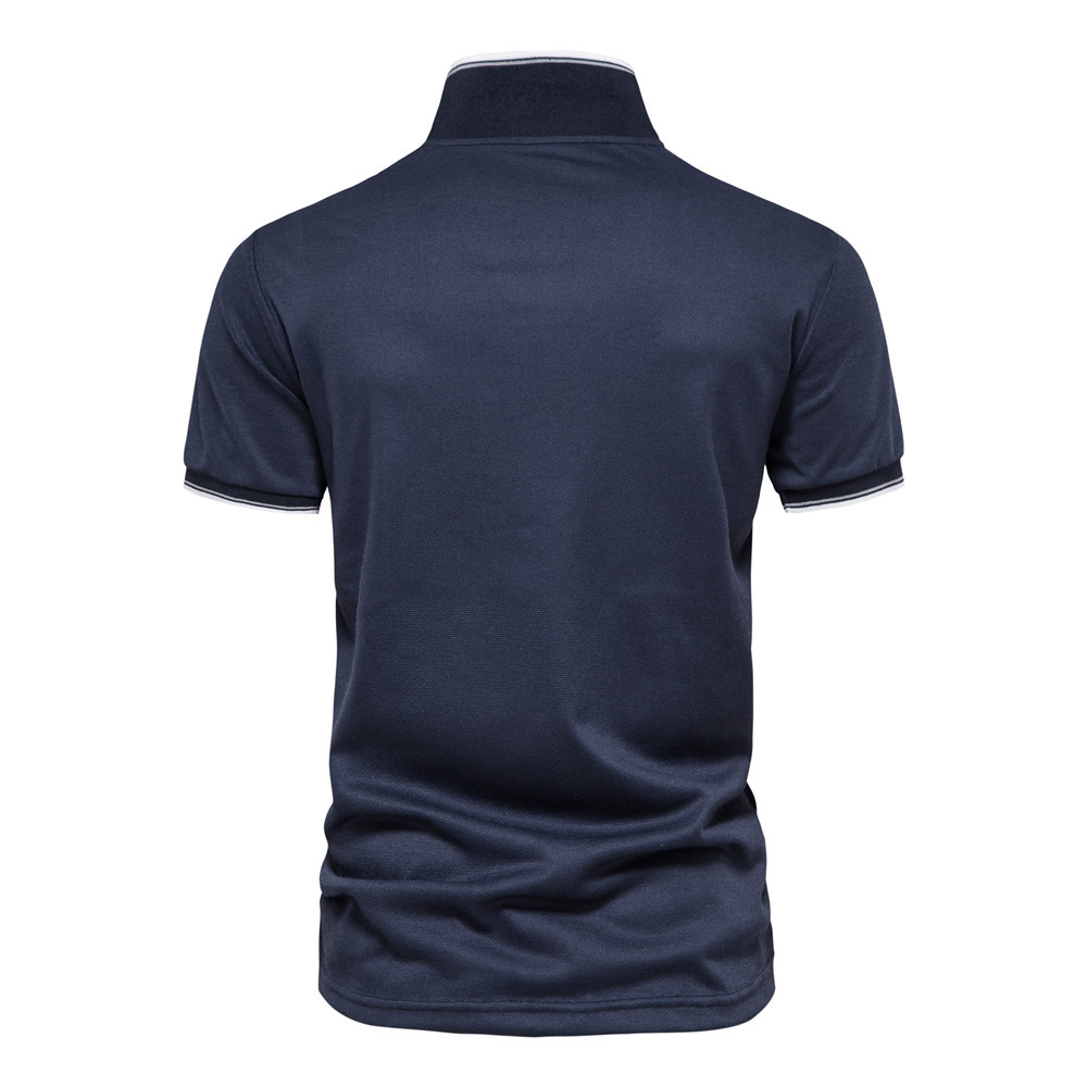 Polo Sugi da uomo, maglia a maniche corte con scollo a V di alta qualità._voghion.com