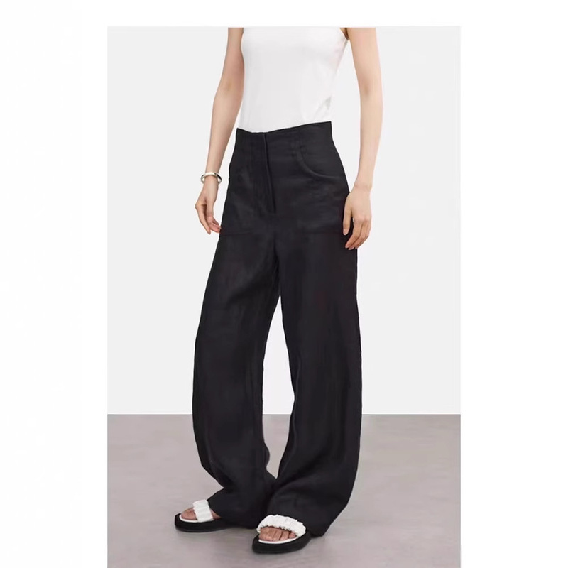 2025 New Summer Style Linen Wide-Leg Pants That Instantly Make Your Legs Longer, Yamamoto Pants, Summer Thin Slimming High-Waisted Pants for Women