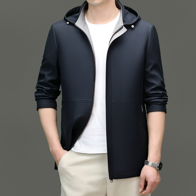 Yagor Mulberry Silk Jacket 2025 Autumn New Business Casual Plaid Easiest for Match Removable Hooded Jacket