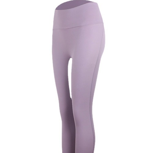 Autumn and winter Meixi fitness pants women's cross-waist elastic quick-drying belly tights sports pants high-waisted peach yoga pants