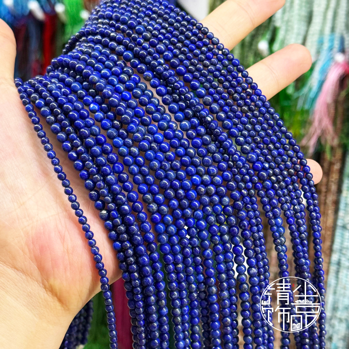 Natural un-optimized 3A lapis lazuli long round beads, spacer beads, DIY bracelet necklace loose beads jewelry accessories