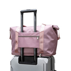Large-capacity travel bag, women's lightweight portable boarding bag, students can put trolley suitcase, luggage bag storage bag